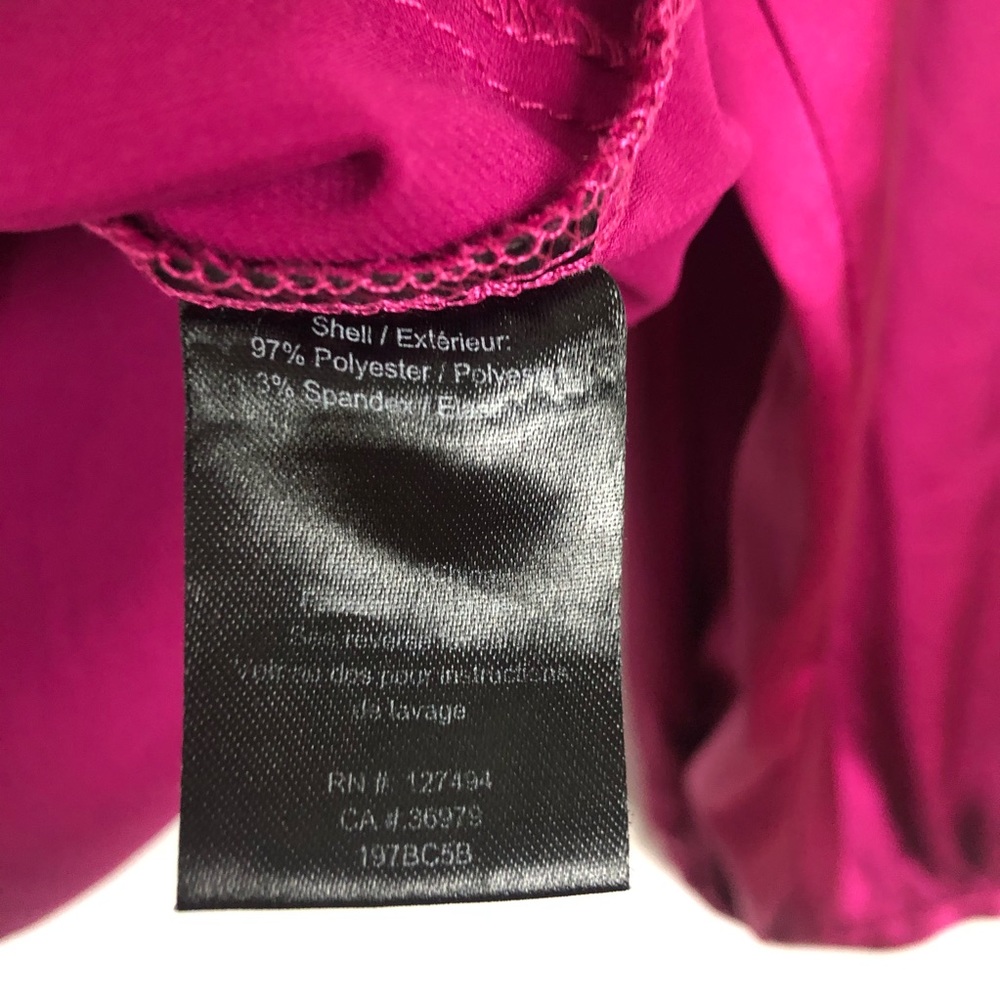 Heartloom Satin Twist Front Long Sleeve Blouse Orchid Pink Top Size Small - Picture 8 of 10